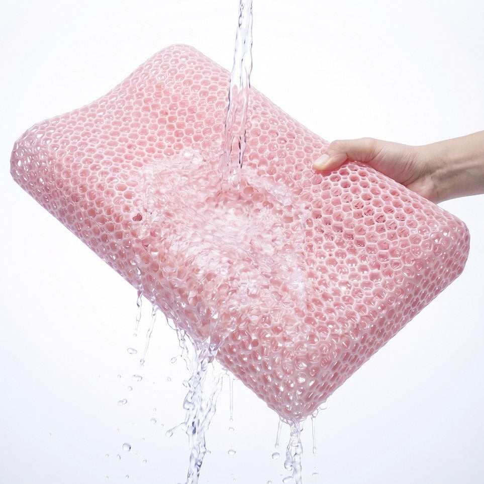 4D MAKURA LATTICE 3000を水洗いする様子